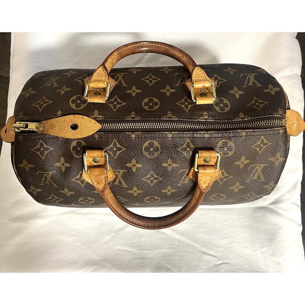 Authentic Louis Vuitton Monogram Speedy 30 Vintage 1997 SP0987 Top Handle Bag - Picture 11 of 15